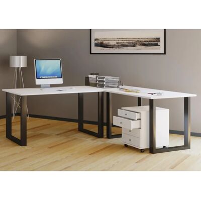 Escritorio VCM Lona - Rectangular, Marco de Hierro, Superficie de Melamina - 220x80 cm Escritorio VCM Lona - Rectangular, Marco de Hierro, Superficie de Melamina - 220x80 cm