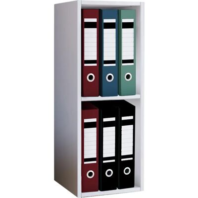 Armoire à dossiers VCM Offas - 2 étagères réglables - Blanc - Publicité Armoire à dossiers VCM Offas - 2 étagères réglables - Blanc - Publicité