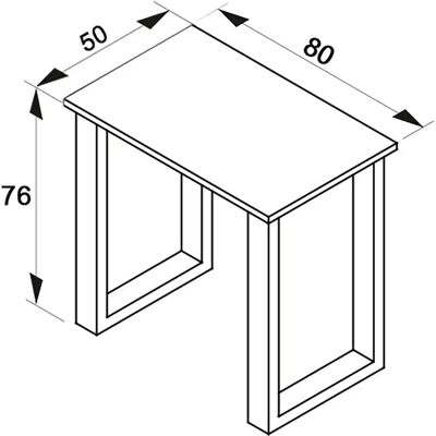 VCM Sonoma Esstisch U-fuß 80x50x76cm VCM Sonoma Esstisch U-fuß 80x50x76cm
