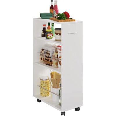 VCM Tusal Køkkentrolley - Hvid, 85x25x50cm, Træ VCM Tusal Køkkentrolley - Hvid, 85x25x50cm, Træ