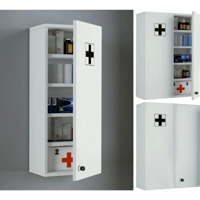 Armoire de salle de bain Medasa L avec serrure - Rangement de premiers secours - Publicité Armoire de salle de bain Medasa L avec serrure - Rangement de premiers secours - Publicité