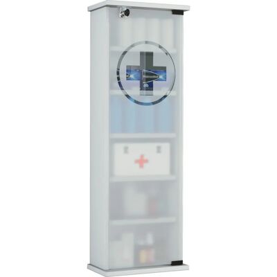 Armoire à Médicaments VCM Gusal - Blanc, 92x31x18 cm - Rangement salle de bain - Publicité Armoire à Médicaments VCM Gusal - Blanc, 92x31x18 cm - Rangement salle de bain - Publicité