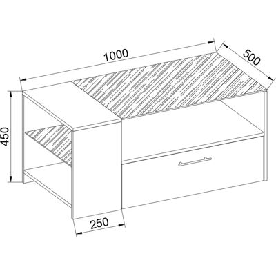VCM Tindala Weiß Holz Couchtisch - Sofatisch mit Stauraum VCM Tindala Weiß Holz Couchtisch - Sofatisch mit Stauraum