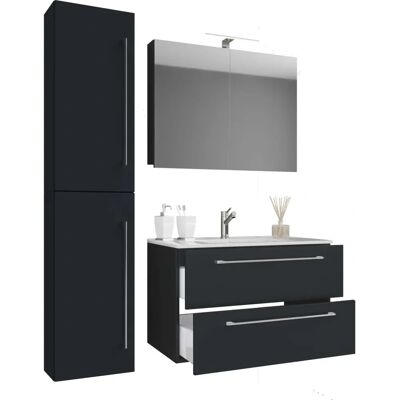 Set de baño VCM 4 piezas - Negro - Moderno Set de baño VCM 4 piezas - Negro - Moderno