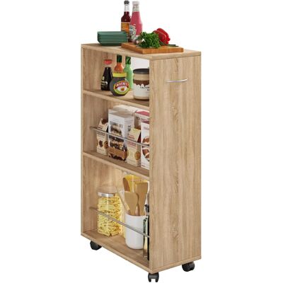 VCM Tusal Kjøkkentrolley - Beige - 3 Rom - Holdbar & Enkel å Montere VCM Tusal Kjøkkentrolley - Beige - 3 Rom - Holdbar & Enkel å Montere