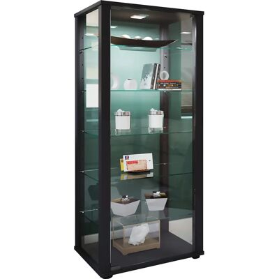 VCM Kavisa L Schwarze Glasvitrine - Vitrine VCM Kavisa L Schwarze Glasvitrine - Vitrine