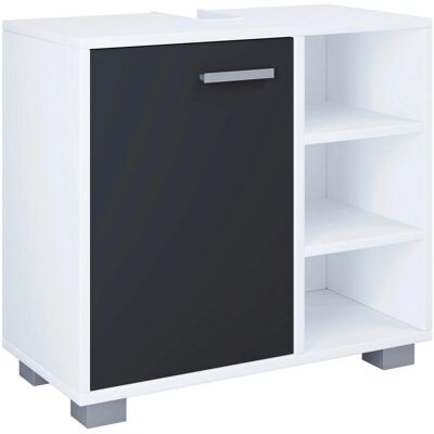 VCM Zalo Fürdőszobai Szekrény - 60cm Fekete és Fehér VCM Zalo Fürdőszobai Szekrény - 60cm Fekete és Fehér