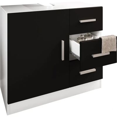 VCM Zalo XL Badezimmer Unterschrank - Schwarz-Weiß VCM Zalo XL Badezimmer Unterschrank - Schwarz-Weiß