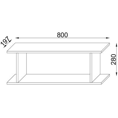 VCM Sirola Wandregal - Stabiles modernes Aufbewahrung 28x80x20cm VCM Sirola Wandregal - Stabiles modernes Aufbewahrung 28x80x20cm