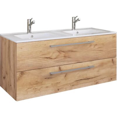 VCM Budasi - Doppel Keramik-Waschtisch Badezimmer-Set VCM Budasi - Doppel Keramik-Waschtisch Badezimmer-Set