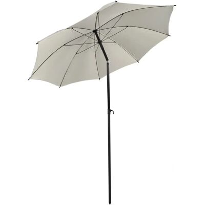 VCM Beiger runder Sonnenschirm - Garten, Balkon, Strand UV-Schutz VCM Beiger runder Sonnenschirm - Garten, Balkon, Strand UV-Schutz