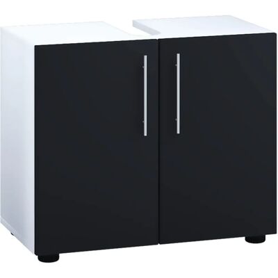 VCM Flandu Badschrank - Schwarz-Weiß - 51x60x30cm VCM Flandu Badschrank - Schwarz-Weiß - 51x60x30cm