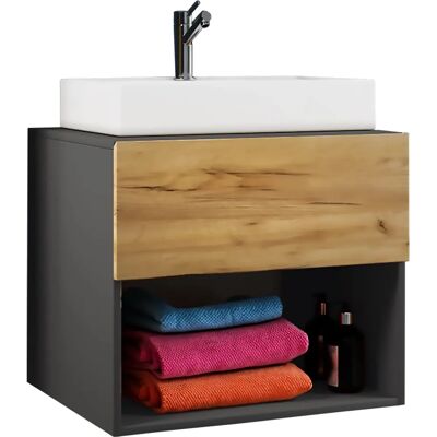 Conjunto de Muebles de Baño VCM Lendas II - Cerámica, Anthrazit/Honig-Eiche Conjunto de Muebles de Baño VCM Lendas II - Cerámica, Anthrazit/Honig-Eiche