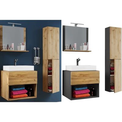 Conjunto de baño VCM Lendas II Roble Miel - 80cm Conjunto de baño VCM Lendas II Roble Miel - 80cm