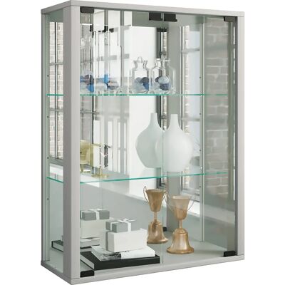 Vetrina a Parete VCM Udina - Vetro di Sicurezza, Specchio, Argento Vetrina a Parete VCM Udina - Vetro di Sicurezza, Specchio, Argento