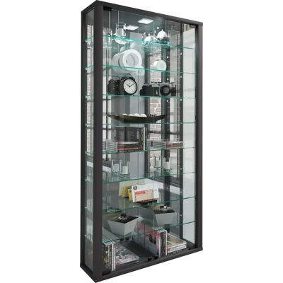 Vetrina da Parete VCM Vitrosa con Specchio - Design Nero Moderno Vetrina da Parete VCM Vitrosa con Specchio - Design Nero Moderno