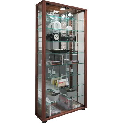 Vetrina Lumo Maxi di VCM - Vetro di Sicurezza, Specchio, Marrone Vetrina Lumo Maxi di VCM - Vetro di Sicurezza, Specchio, Marrone
