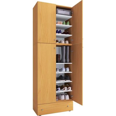 Armoire à Chaussures VCM Lona XXL - 9 Compartiments, Marron - Publicité Armoire à Chaussures VCM Lona XXL - 9 Compartiments, Marron - Publicité