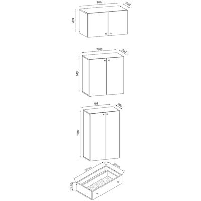 VCM Garderobeschrank Lona XXL - 6 Türen, 1 Schublade, Braun VCM Garderobeschrank Lona XXL - 6 Türen, 1 Schublade, Braun