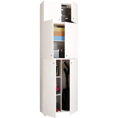 Armario VCM Lona XXL - Seis Compartimentos - Blanco Armario VCM Lona XXL - Seis Compartimentos - Blanco