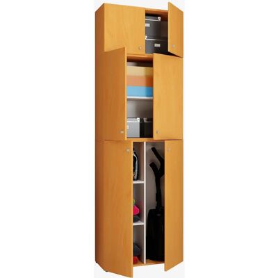 VCM Lona XXL Opbevaringsskab - Brun, 70x39x223cm VCM Lona XXL Opbevaringsskab - Brun, 70x39x223cm