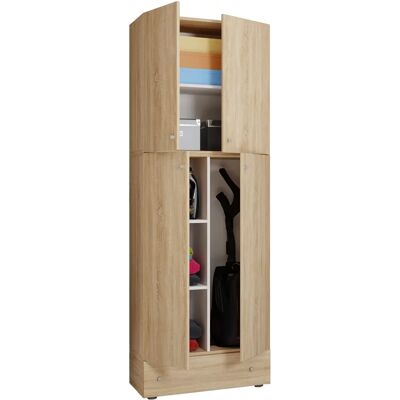 Armoire de rangement VCM Lona XXL - Marron, 200x70x39cm - Publicité Armoire de rangement VCM Lona XXL - Marron, 200x70x39cm - Publicité