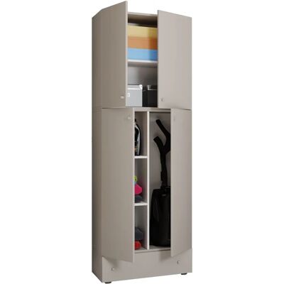 VCM Holz Besenschrank 6 Fächer - Mehrzweckschrank - Lona VCM Holz Besenschrank 6 Fächer - Mehrzweckschrank - Lona