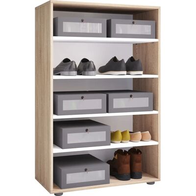 VCM Lona XL Schuhschrank - 5 Fächer, Beige, 110x70x37cm VCM Lona XL Schuhschrank - 5 Fächer, Beige, 110x70x37cm