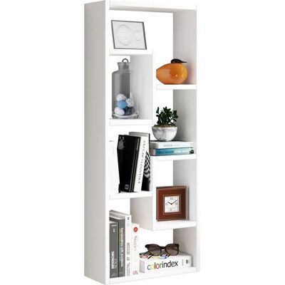 Étagère Murale Vilota VCM - 5 Compartiments, Blanc, 92x36x15cm - Publicité Étagère Murale Vilota VCM - 5 Compartiments, Blanc, 92x36x15cm - Publicité