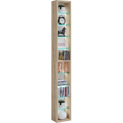 VCM Sonoma-Eiche Bücherregal - 155cm Hoch, 21cm Breit, 14cm Tief VCM Sonoma-Eiche Bücherregal - 155cm Hoch, 21cm Breit, 14cm Tief