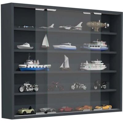 VCM Agisa Wandvitrine - Grau, Glas, 77cm VCM Agisa Wandvitrine - Grau, Glas, 77cm