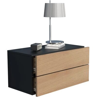 VCM Wandregal - Anthrazit / Honig-Eiche - 30x60x32cm VCM Wandregal - Anthrazit / Honig-Eiche - 30x60x32cm