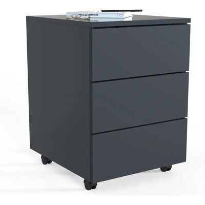 Conteneur de rangement VCM Dalosa - Gris, 3 tiroirs, 39x45x55cm - Publicité Conteneur de rangement VCM Dalosa - Gris, 3 tiroirs, 39x45x55cm - Publicité