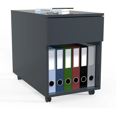 Conteneur roulant VCM Dalosa - Rangement de bureau - Anthracite - Publicité Conteneur roulant VCM Dalosa - Rangement de bureau - Anthracite - Publicité