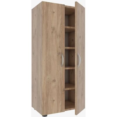 Armario zapatero de madera VCM Ulas - 5 compartimentos - Horno Nogal - 49x30x108 cm Armario zapatero de madera VCM Ulas - 5 compartimentos - Horno Nogal - 49x30x108 cm