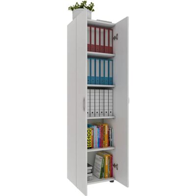 Ulas Cassetto in Legno Bianco VCM - 4 Ripiani, 49x34x178 cm Ulas Cassetto in Legno Bianco VCM - 4 Ripiani, 49x34x178 cm