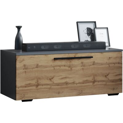VCM Arila S TV furniture - Anthracite / Honey Oak VCM Arila S TV furniture - Anthracite / Honey Oak