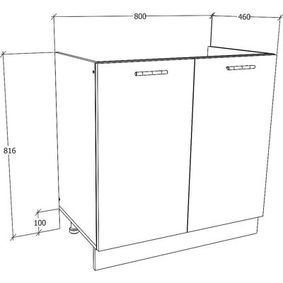VCM Esilo Kjøkkenskap - 82x80x46cm - Hvit VCM Esilo Kjøkkenskap - 82x80x46cm - Hvit