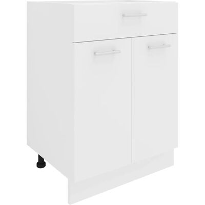 Meuble de Cuisine VCM Blanc - Largeur 60cm - Hauteur 82cm - Profondeur 46cm - Rangement modulaire - Publicité Meuble de Cuisine VCM Blanc - Largeur 60cm - Hauteur 82cm - Profondeur 46cm - Rangement modulaire - Publicité