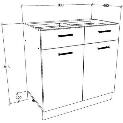 Gabinete de Cocina VCM Blanco 82cm - Muebles de Cocina Gabinete de Cocina VCM Blanco 82cm - Muebles de Cocina