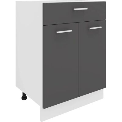 VCM Esilo Küchenschrank - Weiß / Anthrazit - 2 Türen/1 Schublade VCM Esilo Küchenschrank - Weiß / Anthrazit - 2 Türen/1 Schublade