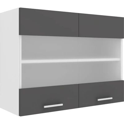 VCM Armario de Pared - 80x60x31cm, Blanco / Antracita - Muebles de Cocina VCM Armario de Pared - 80x60x31cm, Blanco / Antracita - Muebles de Cocina