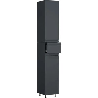 Armoire Haute VCM Silora - Anthracite - 180cm Hauteur, 30cm Largeur - Publicité Armoire Haute VCM Silora - Anthracite - 180cm Hauteur, 30cm Largeur - Publicité