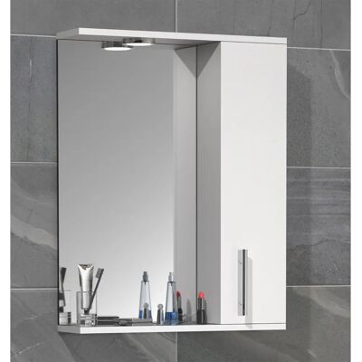 Armadio Specchio da Bagno VCM - Bianco, 55x14 cm, 71 cm di altezza Armadio Specchio da Bagno VCM - Bianco, 55x14 cm, 71 cm di altezza