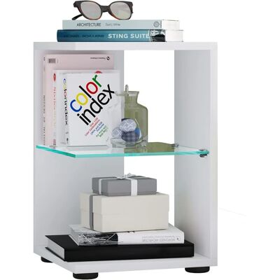 VCM Elani Table Basse Blanche - Table d'appoint - Publicité VCM Elani Table Basse Blanche - Table d'appoint - Publicité