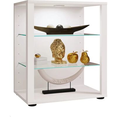 Vitrina Glasol S - Blanco - Estantes ajustables - 60x52x35 cm - Vitrina Vitrina Glasol S - Blanco - Estantes ajustables - 60x52x35 cm - Vitrina
