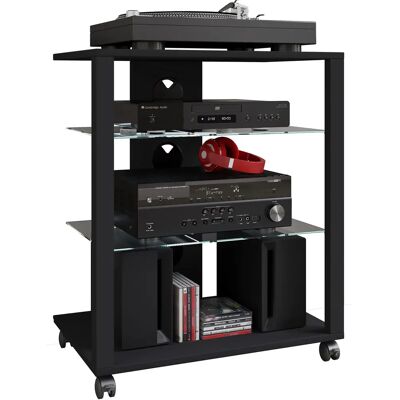 VCM Folas Scaffale Multimediale - Nero - 70x60x41cm - Mobile Hi-Fi VCM Folas Scaffale Multimediale - Nero - 70x60x41cm - Mobile Hi-Fi