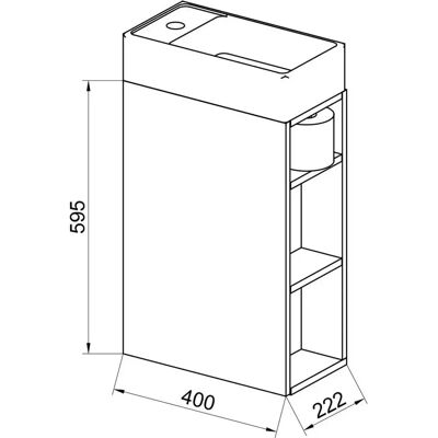 Set bagno VCM Sonoma-Eiche con lavabo e mobile - Bagno Set bagno VCM Sonoma-Eiche con lavabo e mobile - Bagno