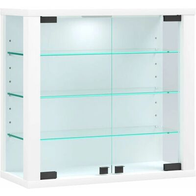 VCM Vitrosa S Display Cabinet - Wall Mountable White Glass VCM Vitrosa S Display Cabinet - Wall Mountable White Glass