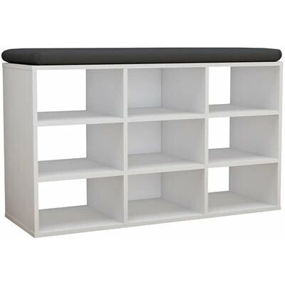Armario zapatero Hinsol XS Blanco - Almacenamiento y Asiento Armario zapatero Hinsol XS Blanco - Almacenamiento y Asiento